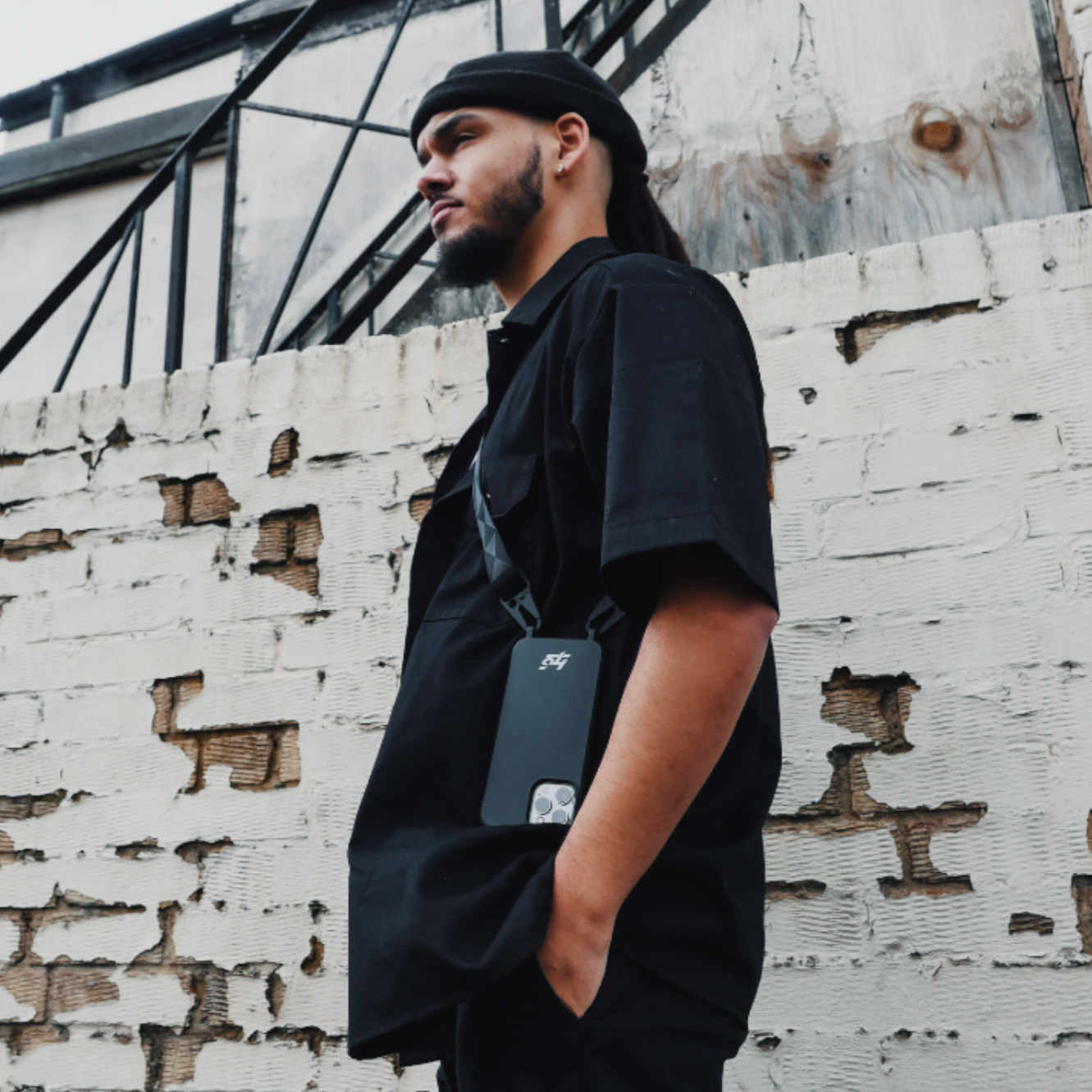 Classic Hang Ldn White Logo iPhone Case & Lanyard